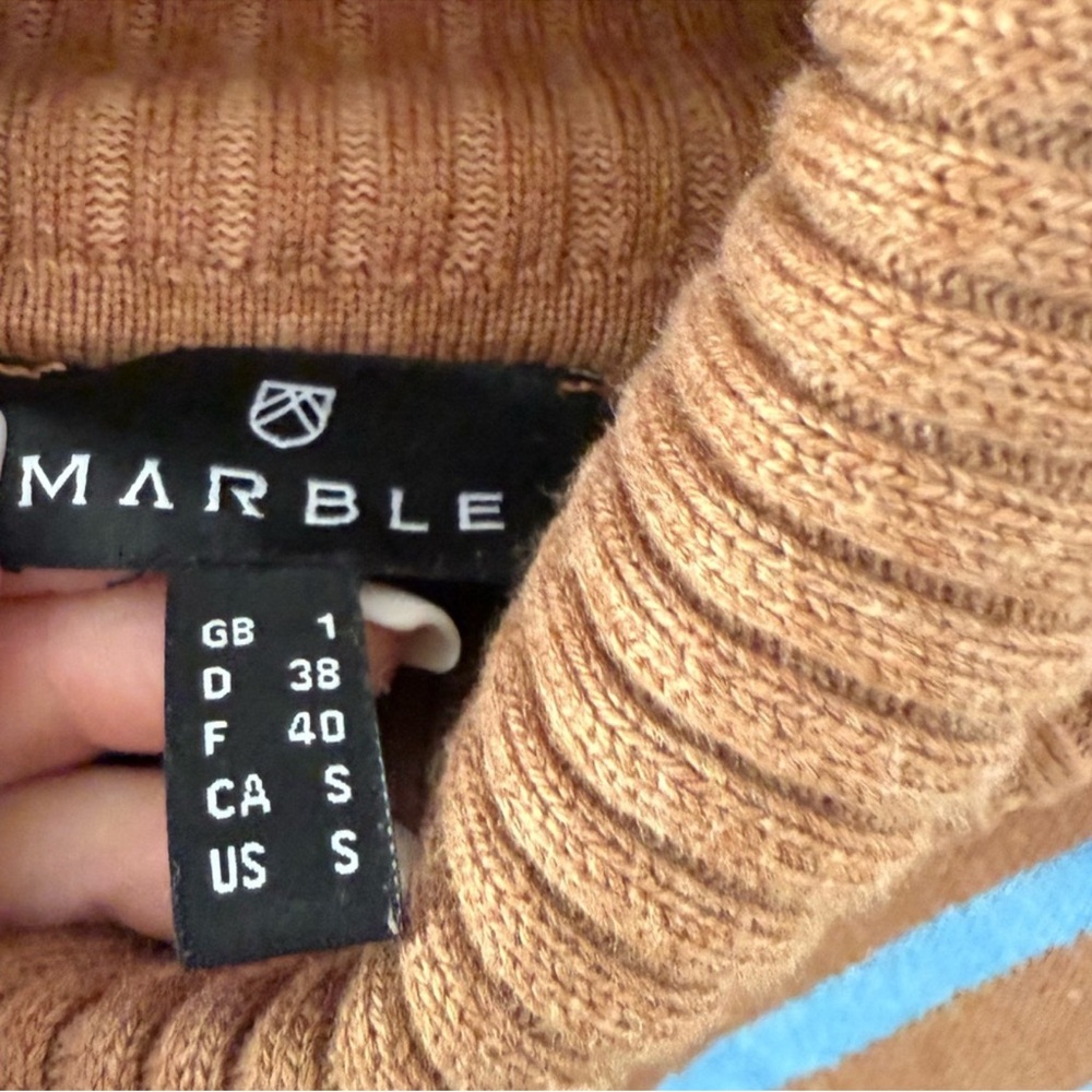 Psychedelic Brown Turtleneck Sweater Small - Picture 5 of 6